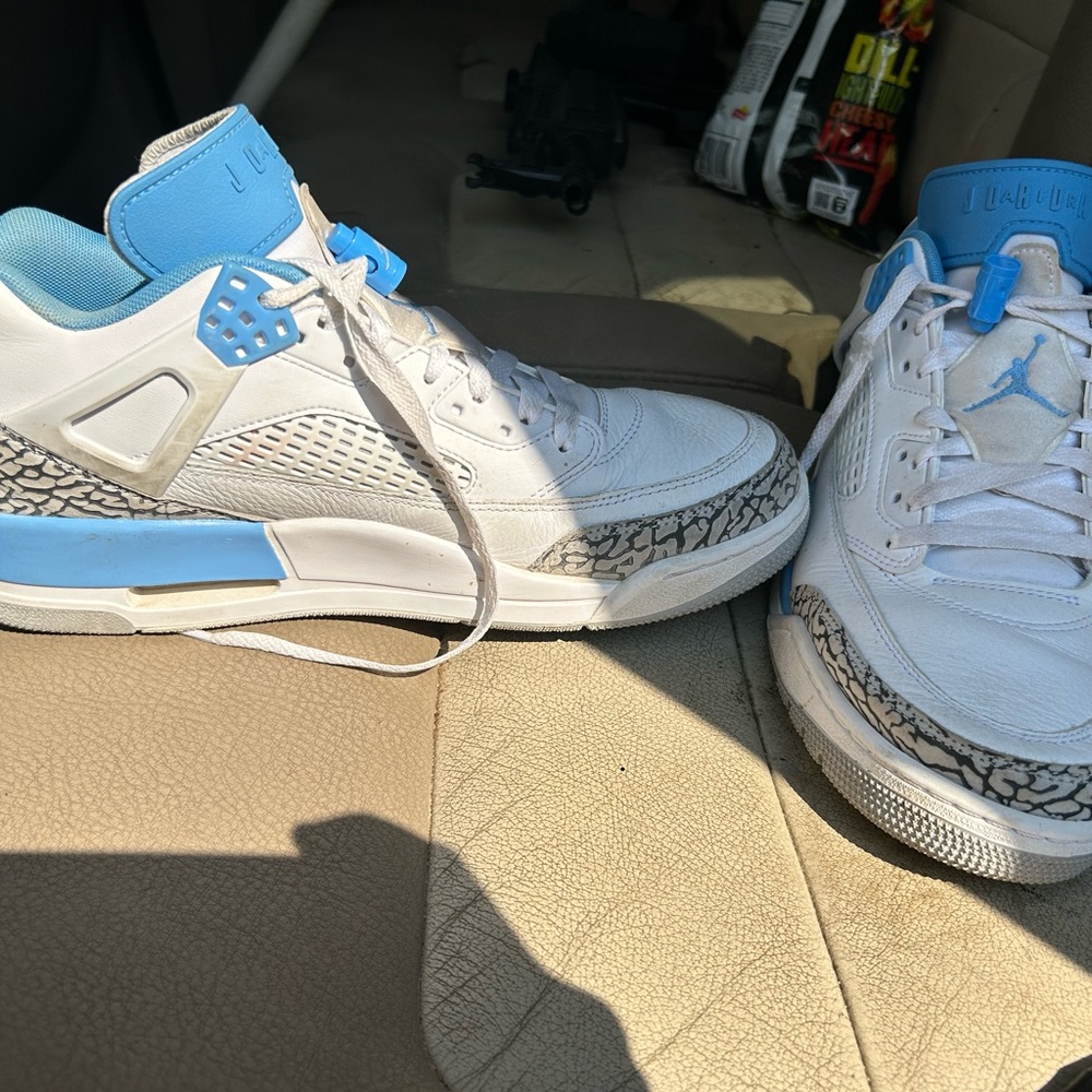 Jordan White and Blue Sneakers